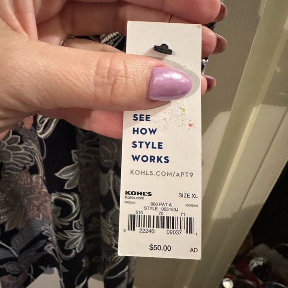 Apt. 9 Black and Gray Dolman Sleeve Dress - Picture 3 of 5